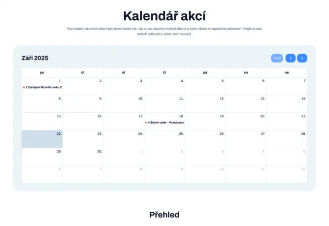 Webové stránky pro SŠ a ZŠ - Moderní web pro školy